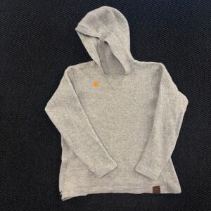 PAKA Handmade Gray Alpaca Wool Hooded Pullover Sweater Women Size Small